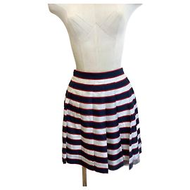 Valentino Falda marinera vintage Valentini Blanco Roja Azul