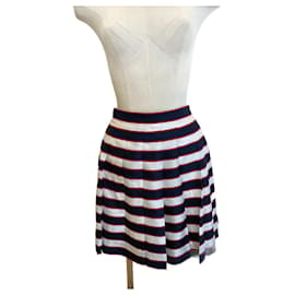 Valentino-Vintage Valentini sailor skirt-White,Red,Blue