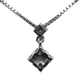 & Other Stories-18k Gold Diamond Pendant Necklace-Silvery