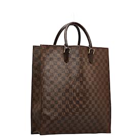 Louis Vuitton-Damier Ebene Sac Plat N51140-Brown