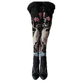 botas vintage de penas de avestruz Yves Saint Laurent Multicor