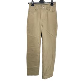 Autre Marque-REMAIN BIGER CHRISTENSEN  Trousers T.fr 38 Vegan leather-Beige
