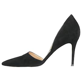 Gianvito Rossi-Zapatos de tacón con punta en ante negro - talla UE 37.5-Negro
