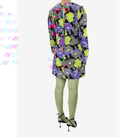 Autre Marque-Multicoloured floral open back mini dress - size UK 12-Multiple colors