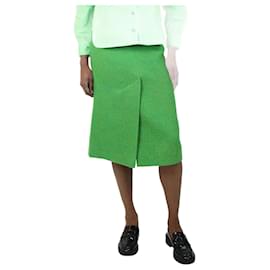 Ganni-Ganni Green slit midi skirt - size UK 6-Green
