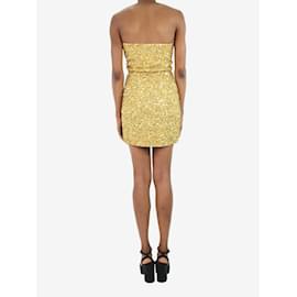 Autre Marque-Yellow strapless sequin mini dress - size XS-Yellow