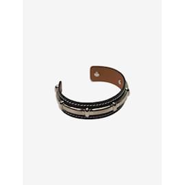 Hermès-Bracelet manchette Agatha noir-Noir