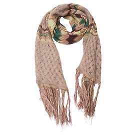 Missoni Multicolor Zig Zag Signature Lana Mohair Maglia Lunga Sciarpa Sciarpa con frange Multicolore