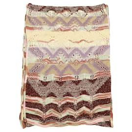 Missoni-Bufanda tipo chal larga de punto de algodón y viscosa con diseño en zigzag multicolor de Missoni-Multicolor