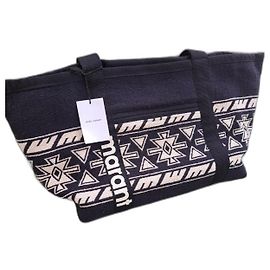 Sac cabas Isabel Marant Darwen en jacquard de coton noir Noir