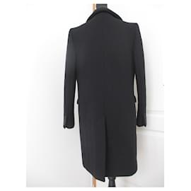 Prada-PRADA black coat in virgin wool-Black