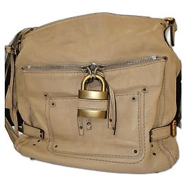 Chloé Leather Handbag Beige Beige