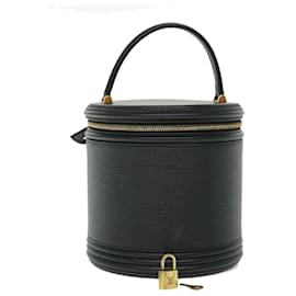 Louis Vuitton-LOUIS VUITTON Epi Cannes Hand Bag Black M48032 LV Auth ep1598-Black