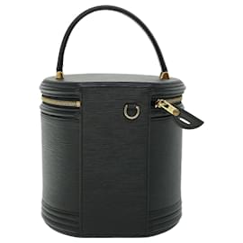 Louis Vuitton-LOUIS VUITTON Epi Cannes Hand Bag Black M48032 LV Auth ep1598-Black