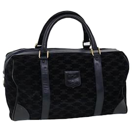 Céline-CELINE C Macadam Boston Bag Suede Leather Navy Auth ac2168-Navy blue