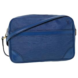 Louis Vuitton-LOUIS VUITTON Epi Trocadero 27 Shoulder Bag Blue M52315 LV Auth 53571-Blue
