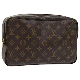 Louis Vuitton-Louis Vuitton Monogram Trousse Toilette 28 Clutch Bag M47522 LV Auth 53041a-Monogram