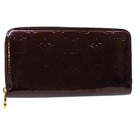 Louis Vuitton-LOUIS VUITTON Monogram Vernis Zippy Wallet Rouge Favist M91536 LV Auth cl743-Other