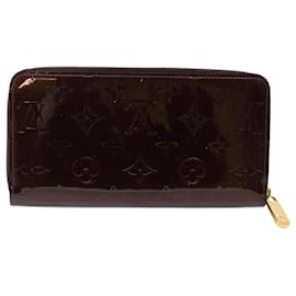 Louis Vuitton-LOUIS VUITTON Monogram Vernis Zippy Wallet Rouge Favist M91536 LV Auth cl743-Other