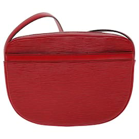 Louis Vuitton-LOUIS VUITTON Epi Jeune Fille Bolsa de Ombro Vermelho M52157 Autenticação de LV 52586-Vermelho