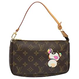 Louis Vuitton-LOUIS VUITTON Monogram Panda Pochette Accessoires Pouch M51981 LV Auth ki3438-Monogram