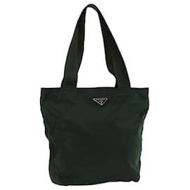 Prada-Prada Tote Bag Verde Nylon Auth cl768-Verde
