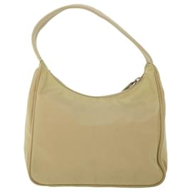 Prada-PRADA Pochette Accessoire Nylon Beige Auth 53250-Beige