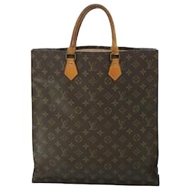 Louis Vuitton-LOUIS VUITTON Monogram Sac Plat Hand Bag M51140 LV Auth 53922-Monogram