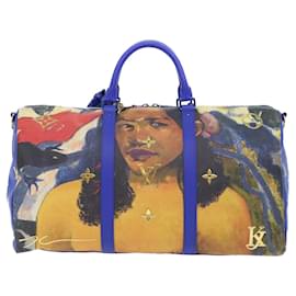 Louis Vuitton-LOUIS VUITTON Masters Collection Keepall Bandouliere 50 Bolsa Gauguin Auth 52948NO-Azul marinho