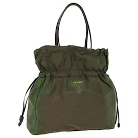 Prada-PRADA Shoulder Bag Nylon Khaki Auth ep1672-Khaki