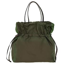 Prada-PRADA Shoulder Bag Nylon Khaki Auth ep1672-Khaki