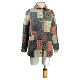 SéZane Will Dama Casaco oversized em jacquard patchwork Multicor