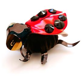 Miu Miu Spring 2008 Ladybird Brooch Red