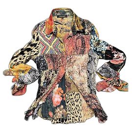 Roberto Cavalli Silk Blouse Multi Color Multiple colors