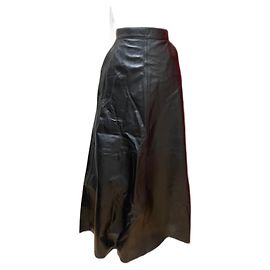 Gonna lunga in pelle nera Kenzo Nero