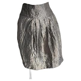 ROCCOBAROCCO-vintage ROCCOBAROCCO skirt-Silvery