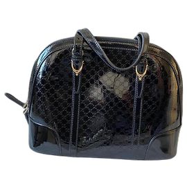Gucci Dôme cuir verni noir Noir