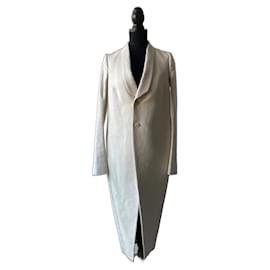 Rick Owens-Rick OWENS CORP minimalist coat-White