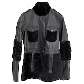 Chanel-Lambskin leather jacket-Black