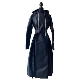 RICK OWENS TRENCH COAT Black
