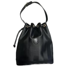 Fendi-Fendi Sac seau noir Pequin - Moyen 1980S-Noir