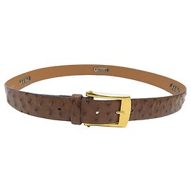 ZILLI BELT IN OSTRICH LEATHER SIZE 95 BROWN BROWN LEATHER OSTRICH Brown