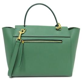 Céline-CELINE BELT MINI HANDBAG 189103ZVA GREEN SEED LEATHER CROSSBODY HANDBAG-Green