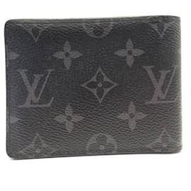Louis Vuitton-LOUIS VUITTON MULTIPLE M WALLET61695 MONOGRAM CANVAS ECLIPSE WALLET-Black