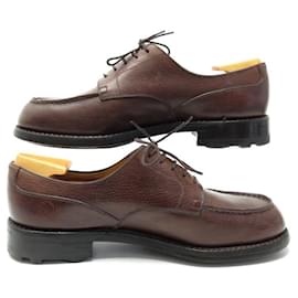 JM Weston-JM WESTON DERBY LE GOLF CAVIAR SHOES 641 7.5C 41.5 FINE LEATHER SHOE TIE-Brown