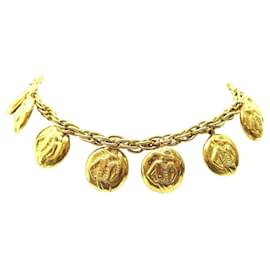 Chanel-VINTAGE COLLIER CHANEL 11 MEDAILLONS MADEMOISELLE GABRIELLE COCO DORE NECKLACE-Doré
