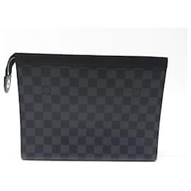 Louis Vuitton-NEW LOUIS VUITTON TRAVEL POUCH MM GRAPHITE DAMIER CANVAS N41696 Pouch-Dark grey