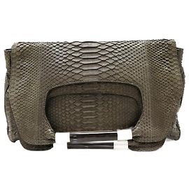 Chloé BOLSA DE MÃO CHLOE NANCY 8SS687-50 BOLSA DE COURO EM COURO PYTHON MARROM Marrom