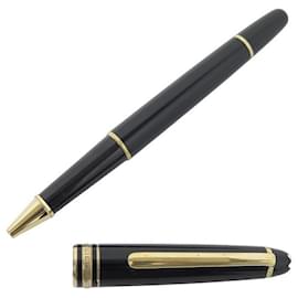 Montblanc-VINTAGE MONTBLANC MEISTERSTUCK CLASSIC GOLD ROLLER PEN 12890 RESIN PEN-Black