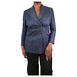 Gabriela Hearst-Blue double-breasted denim blazer - size IT 44-Blue
